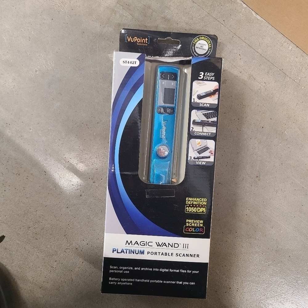 Magic Wand III Platinum Portable Scanner - Blue